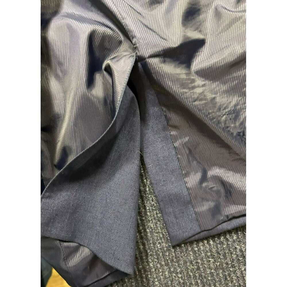 Alfani Slim Fit Men's Navy Suit Jacket Red Lining 40R Button Cuffs Pockets - Picture 7 of 7